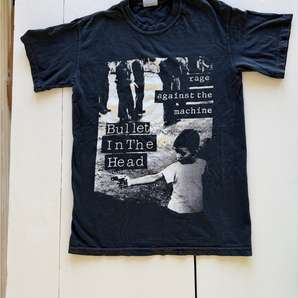Vintage 90s Rage Against the Machine Black Small T-Shirt